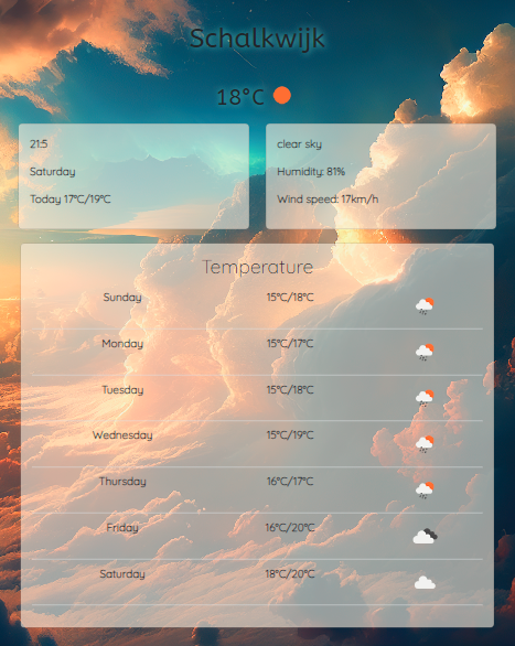 image of weather application